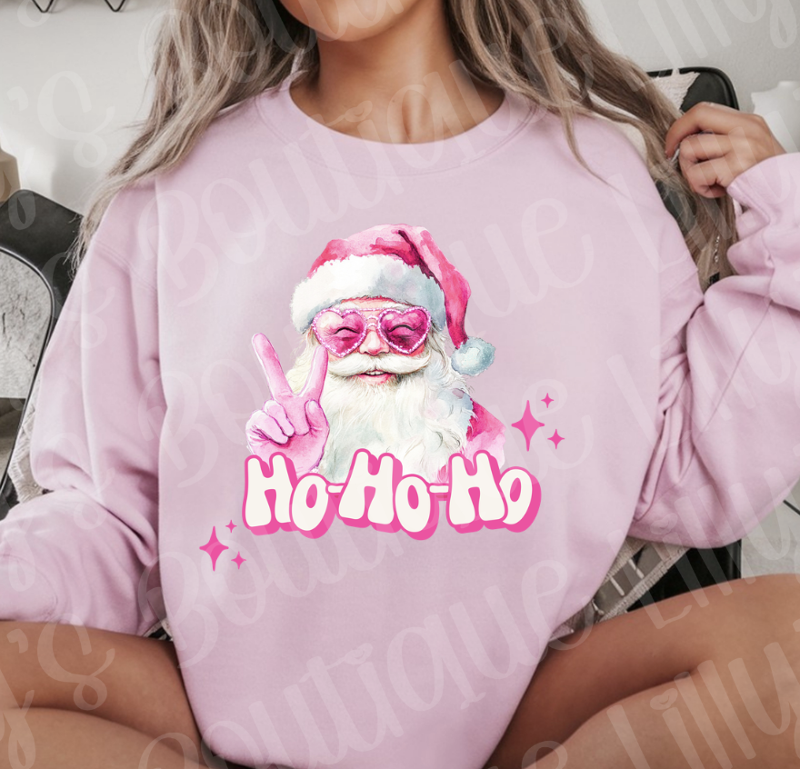 Ho ho ho santa (light pink)
