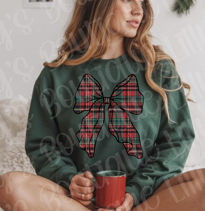 Plaid Bow (forest green)
