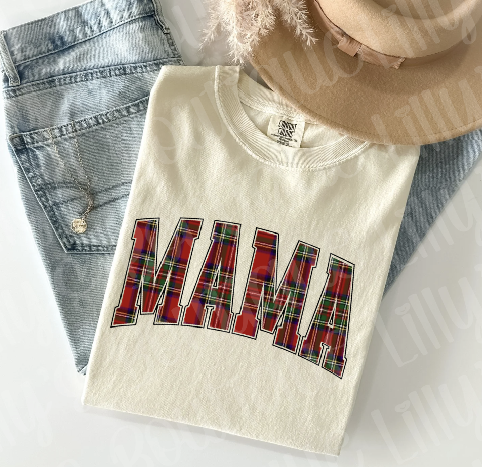 Plaid Mama (ivory comfort color)