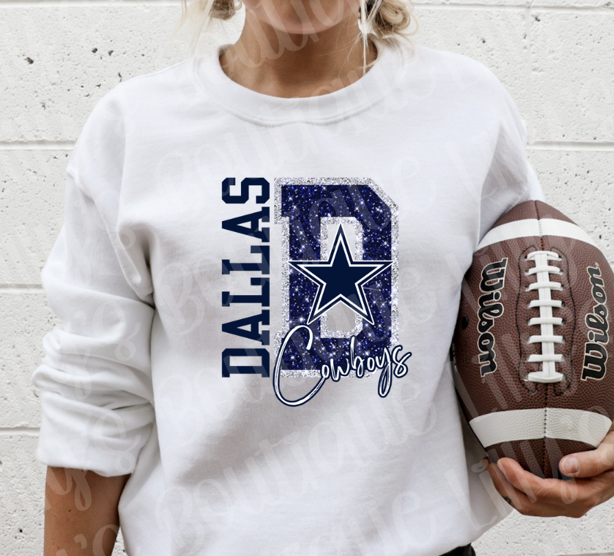 Cowboys bling sweatshirt (not acutual glitter)