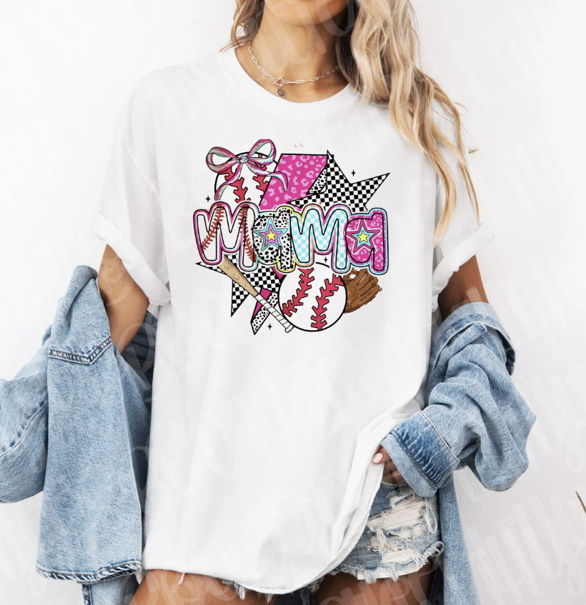 Baseball mama (white)