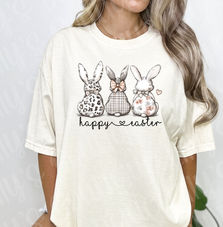 Happy Easter 3 bunny (ivory)