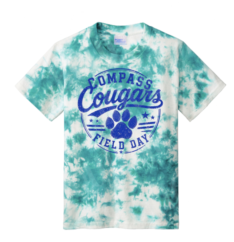 Teal Tie Dye Cougars