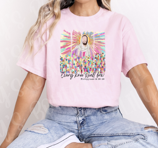 Every Knew shall bow (light pink)