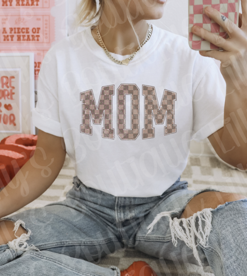 Mom checkered (white)