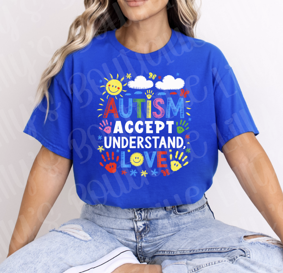 Autism Accept Understand Love (royal blue)