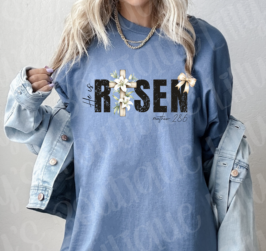 he is risen (indigo blue)