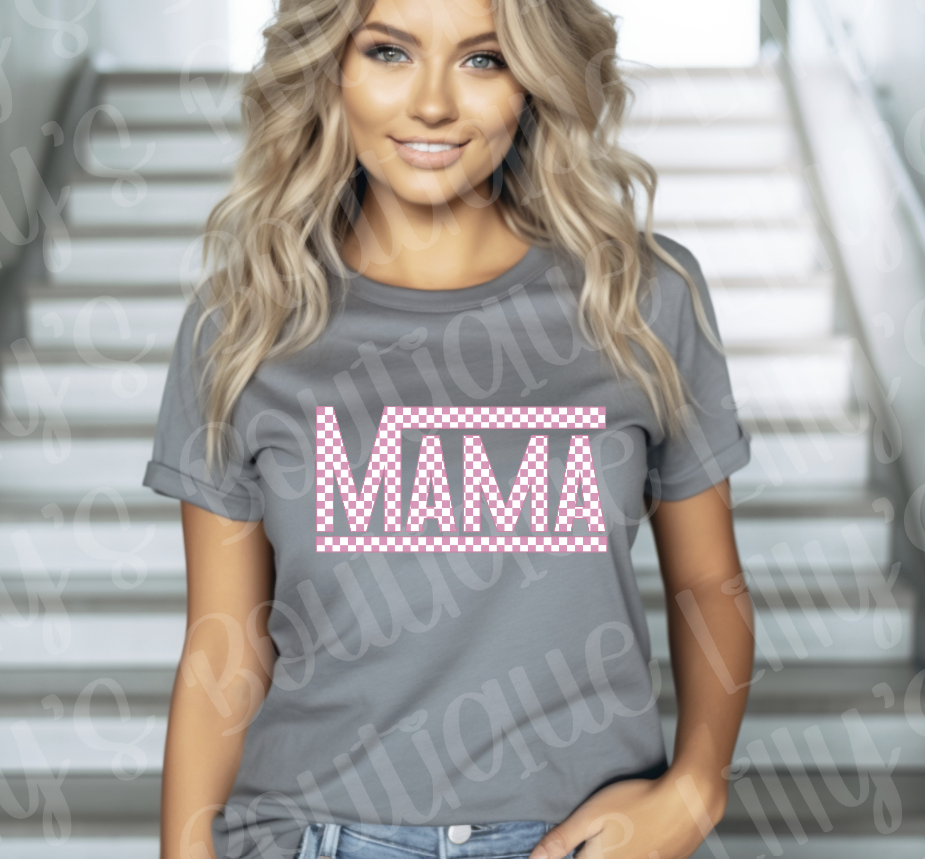Mama checkered tee
