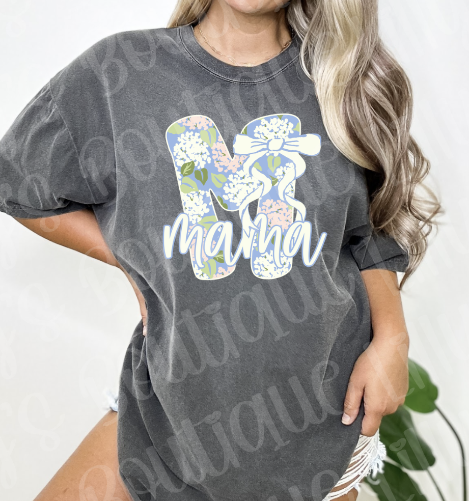 Mama Floral (comfort colors pepper)