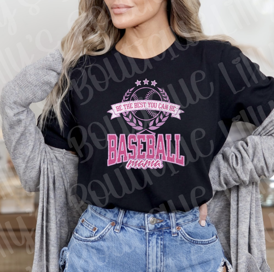 fun Baseball mama tee