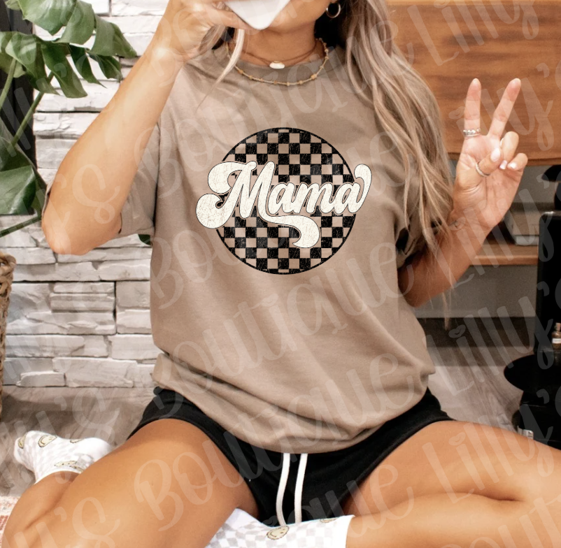 Mama Checkered Circle (savana brown)