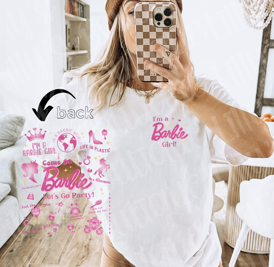 T Shirt Barbie Girl Im Living In My Own World T Shirt I Am A Barbie