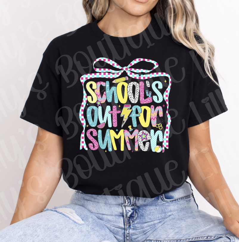 Schools out for summer (black)