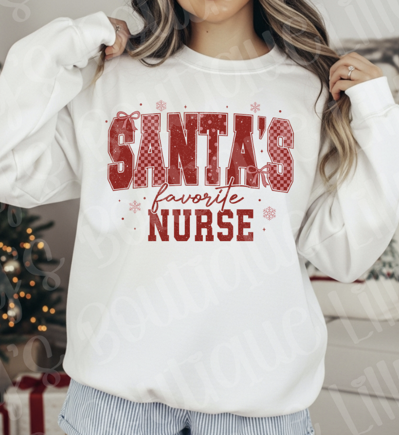 Santa's Favorite Nurse (White)