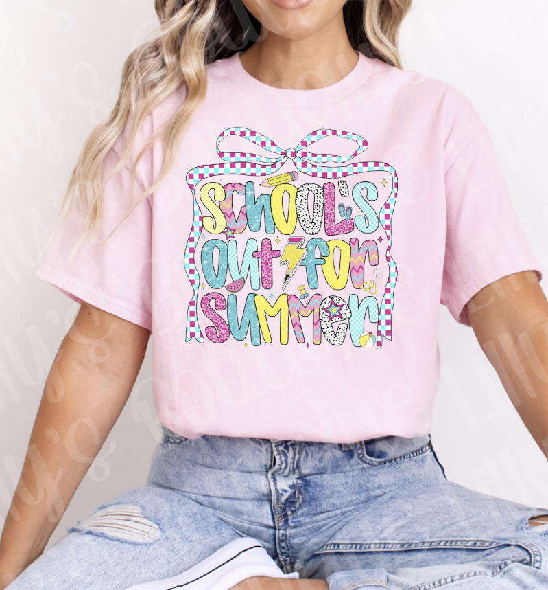 Schools out for summer (light pink)