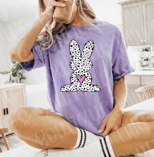 Distressed dalmation bunny (violet)