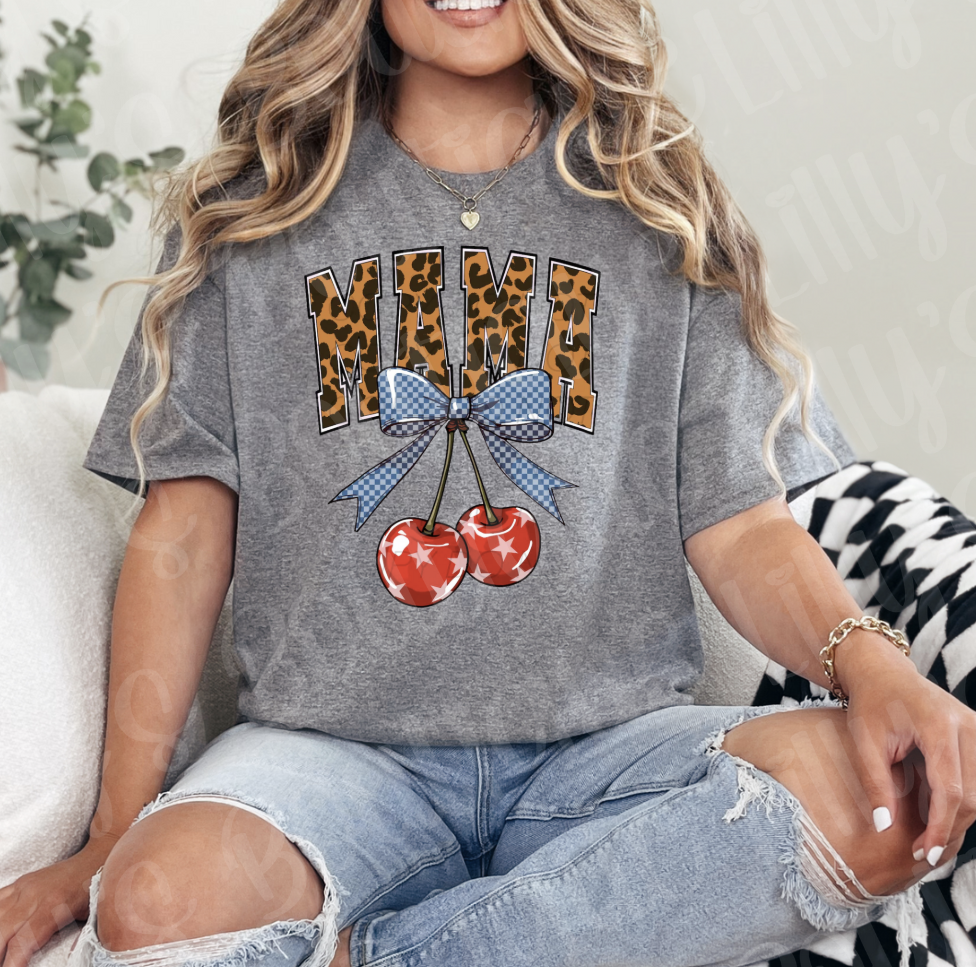 Mama Leopard Cherries (graphite grey)