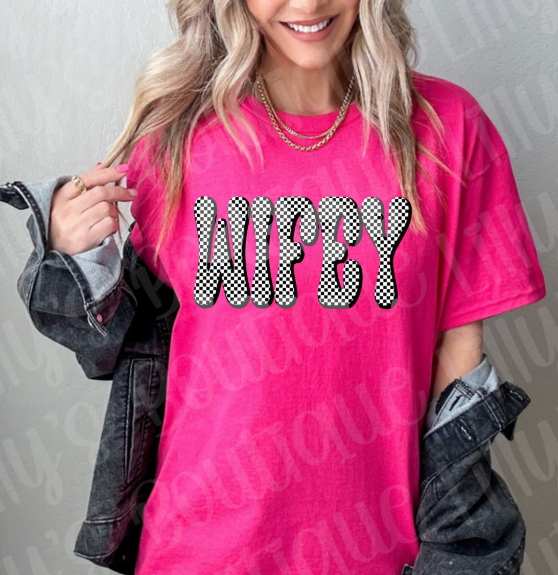 Wifey pink tee