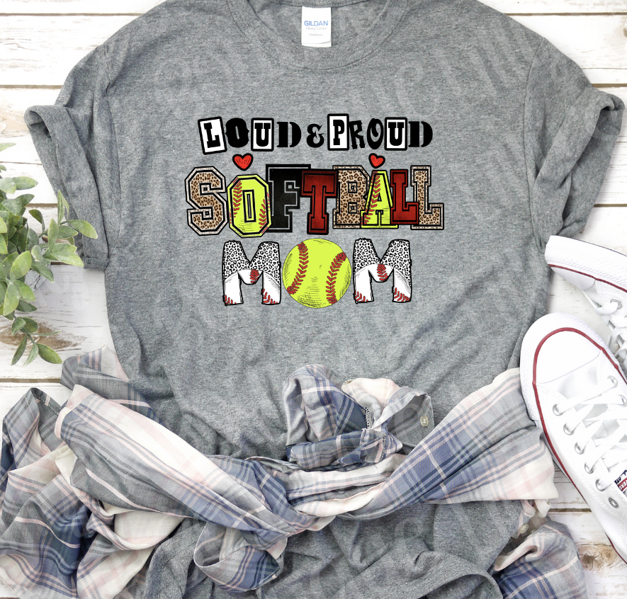 Loud and Proud Softball tee
