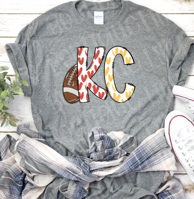 KC hearts tee
