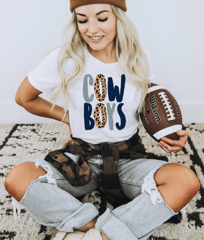 Leopard Dallas Cowboys tee – Always Extra Boutique