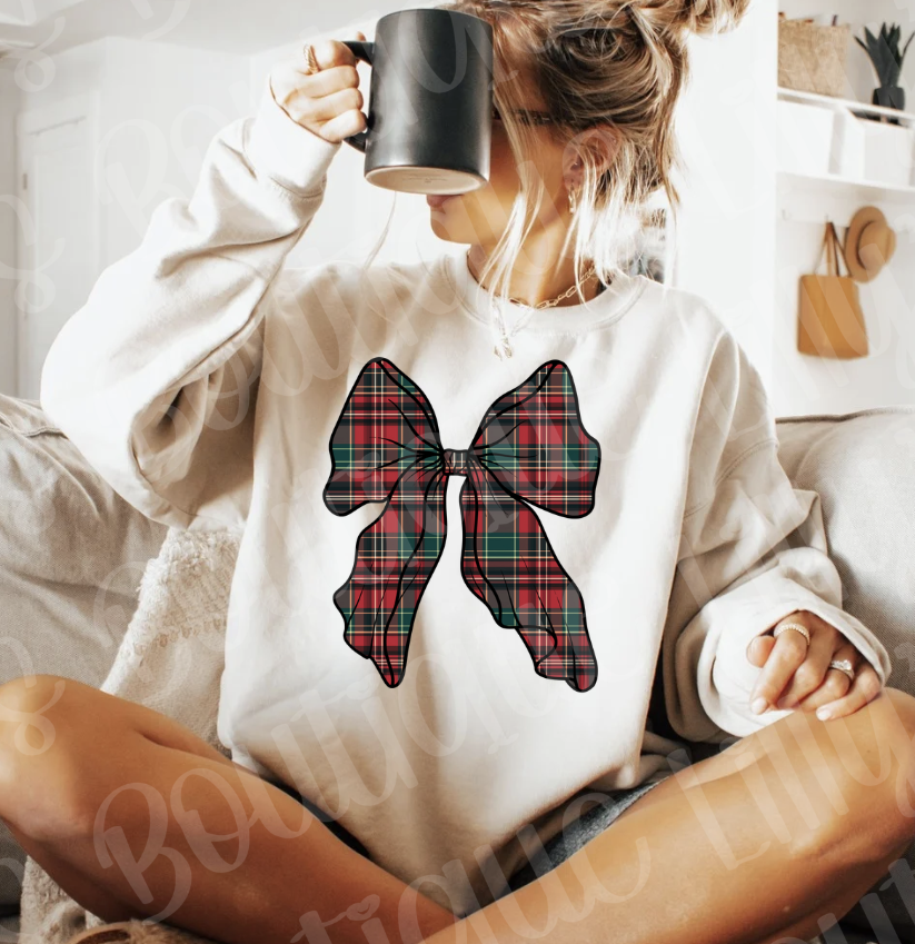 Plaid Bow (tan)