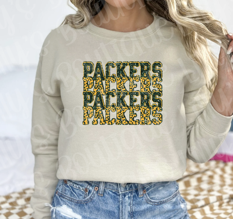 Packers sweatshirt (not actual glitter)