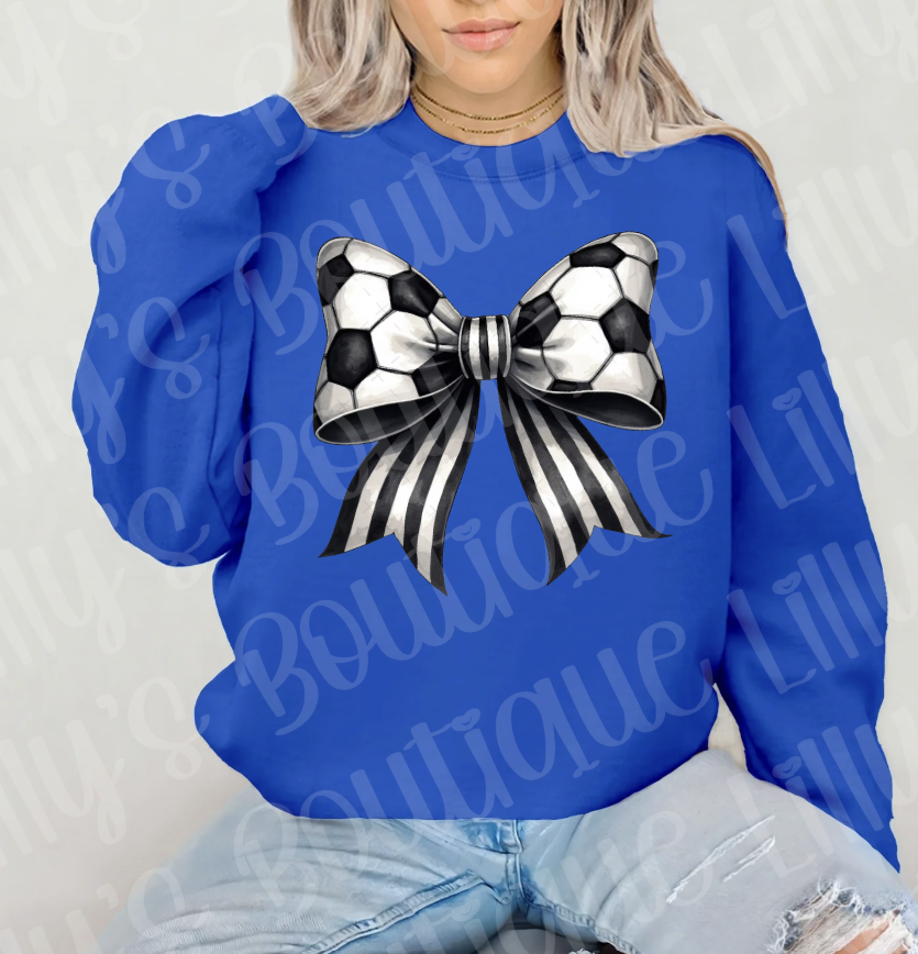 Soccer Bow (royal blue)