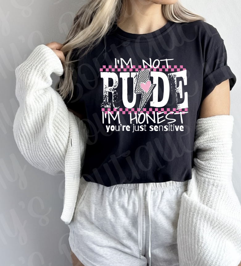 I'm not rude I'm honest (black)