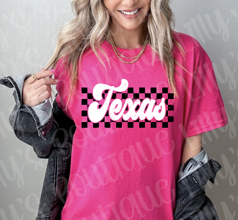 Texas Checkered tee