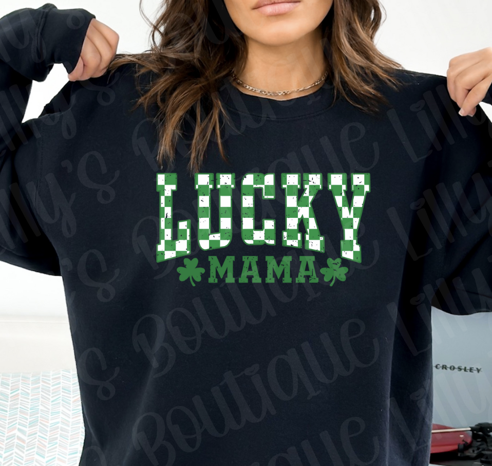 Lucky mama black sweatshirt