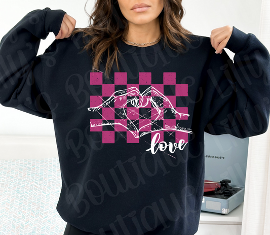 Love Checkered sweatshirt