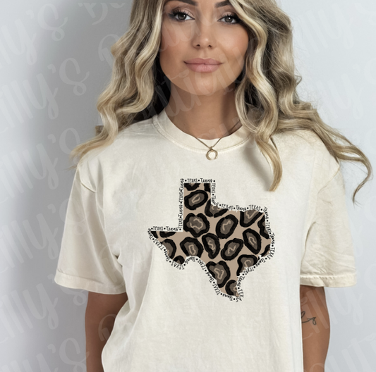 Leopard Texas tee