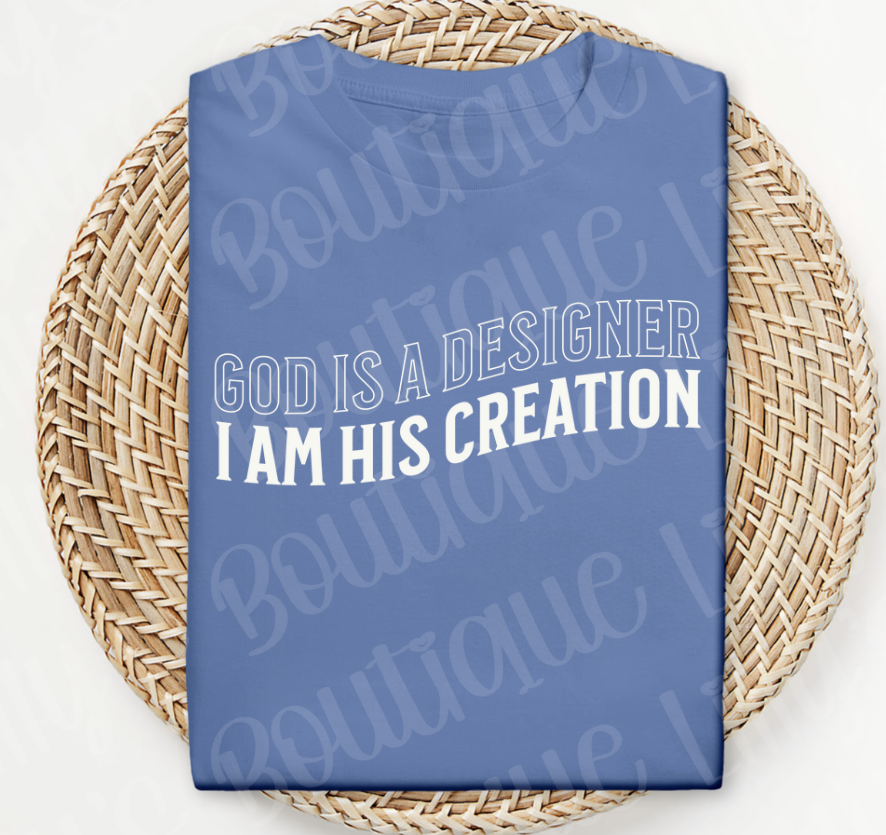 God is the Designer (indigo blue)
