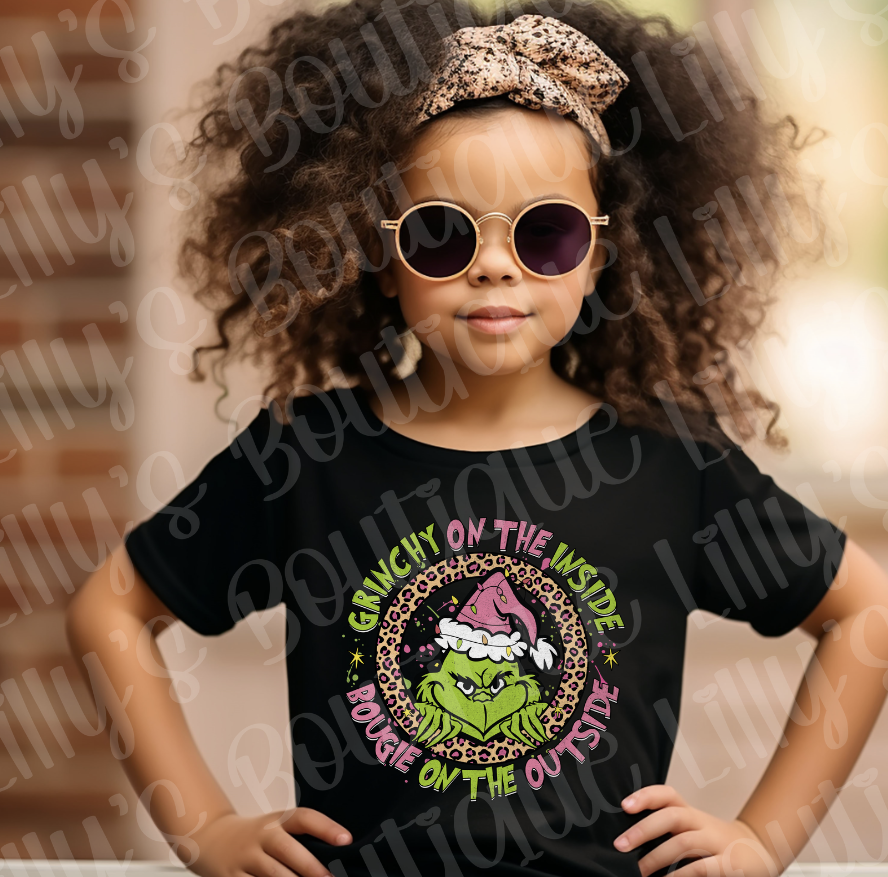 Grinchy on the inside kids tee