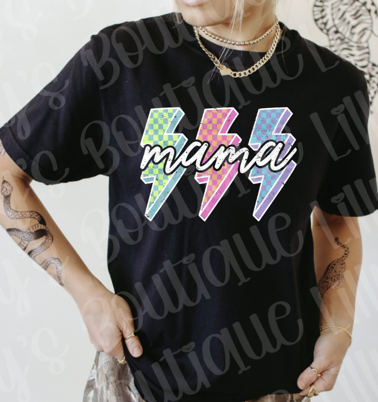 Mama Lightning Bolts (black)