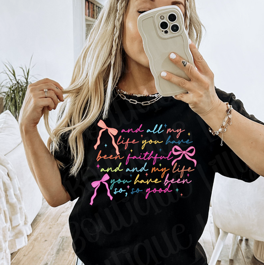 All my life you have been faithful (black)