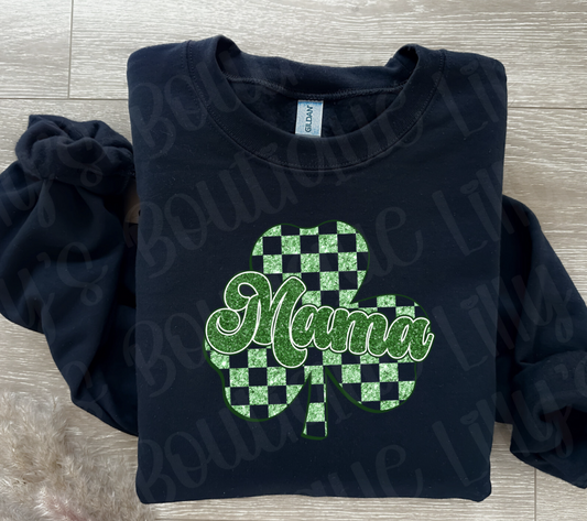 Mama Clover sweatshirt (not actual glitter)