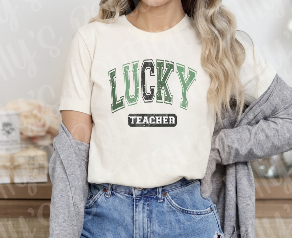 Lucky Teacher tee