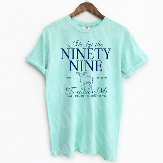 He left the ninety nine (comfort colors island reef)