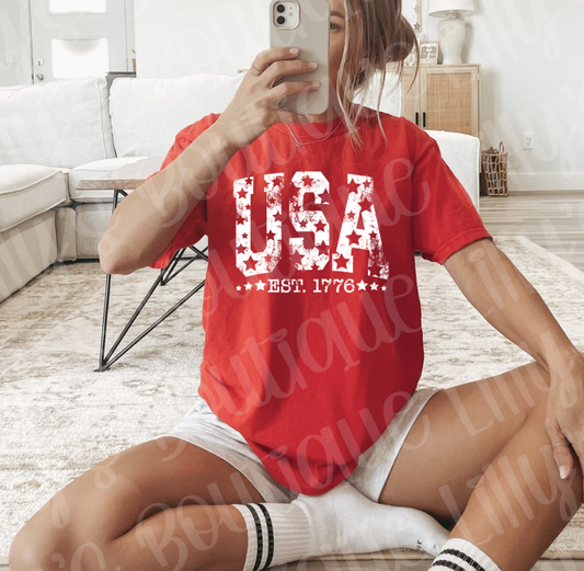 Distressed USA (red)