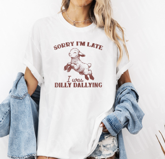 Sorry I'm late (white)