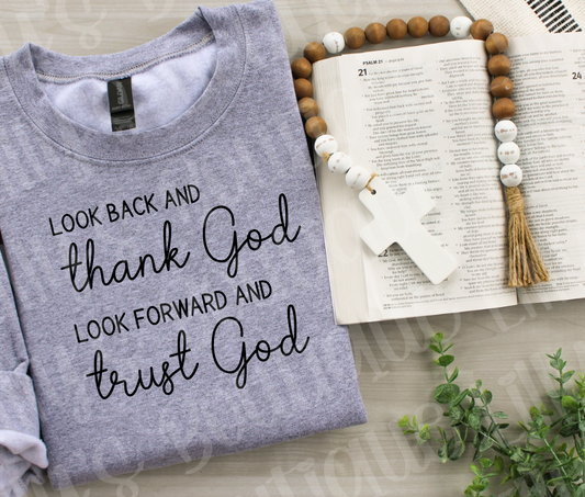 Look back and thank God (graphite Grey)