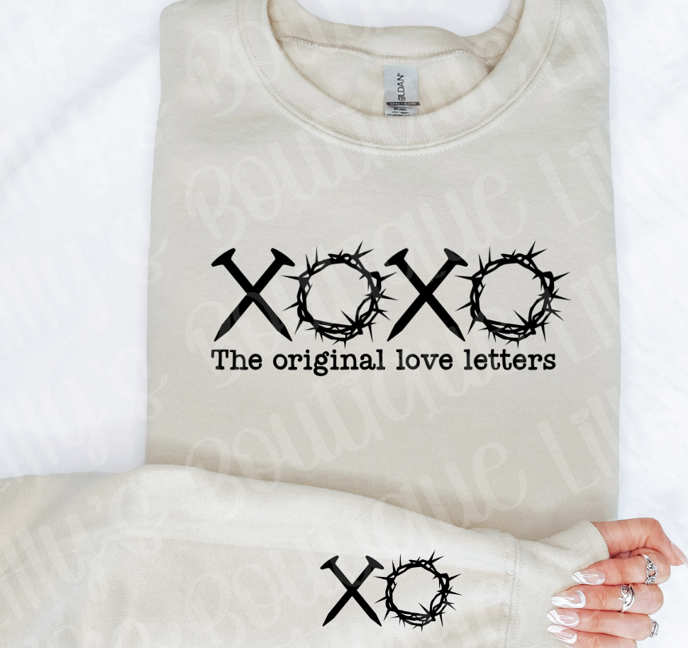 XOXO the original love letters sweatshirt