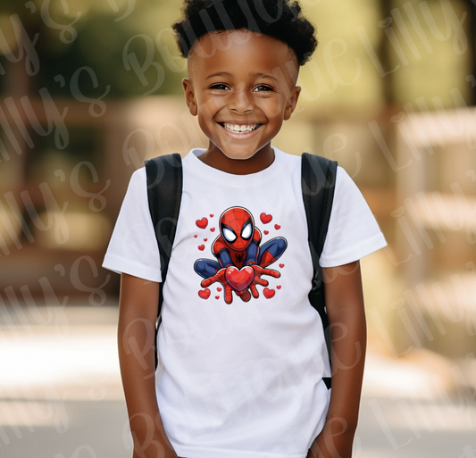 Spiderman valentines tee