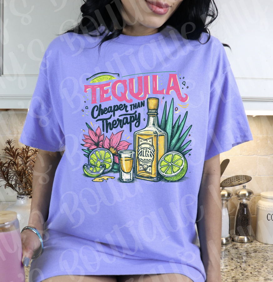 Tequila Cheaper than therapy (violet)
