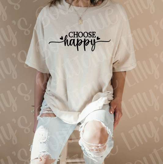 Choose happy (tan)