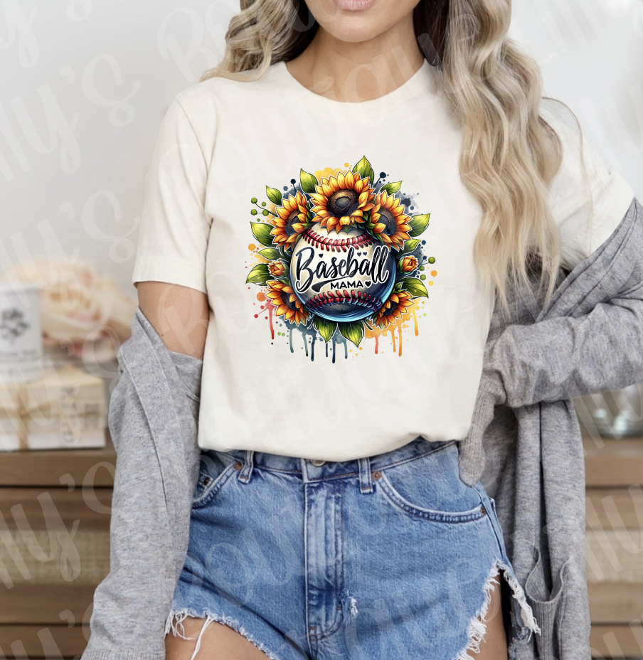 Floral Baseball tee