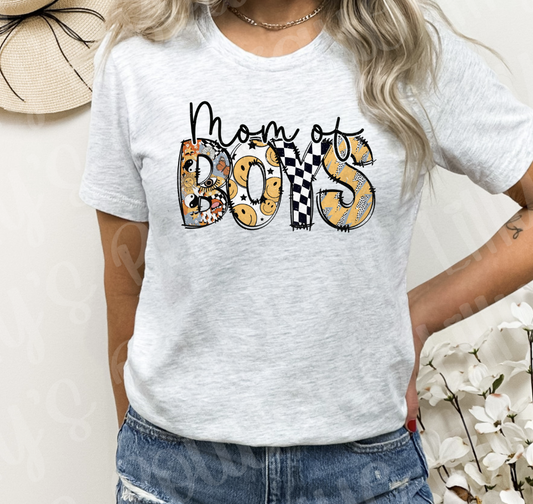 mom of boys tee