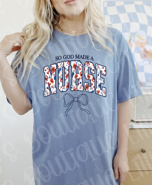 So God made a Nurse (indigo blue)